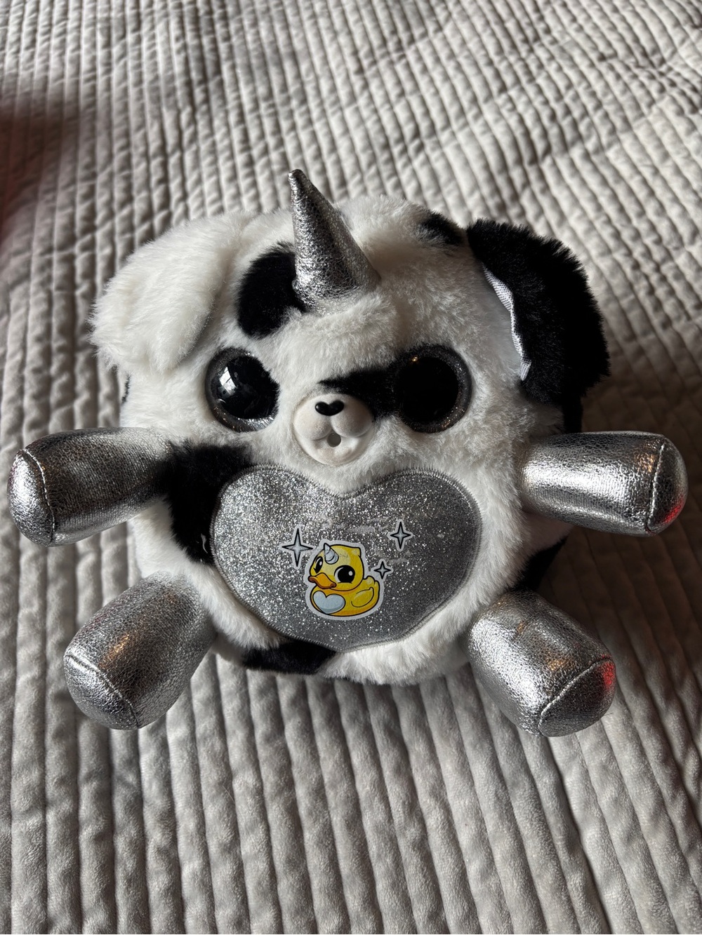 ZURU Rainbocorns Puppycorn Dalmatian Plush Silver Glitter Unicorn